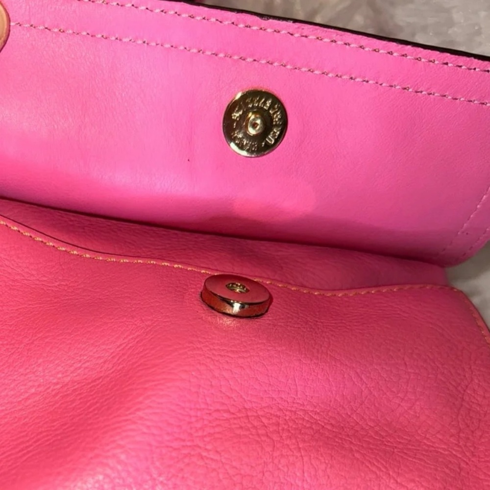 Dooney & Bourke Florentine Clayton in bubble gum pink with strap - Picture 9 of 12